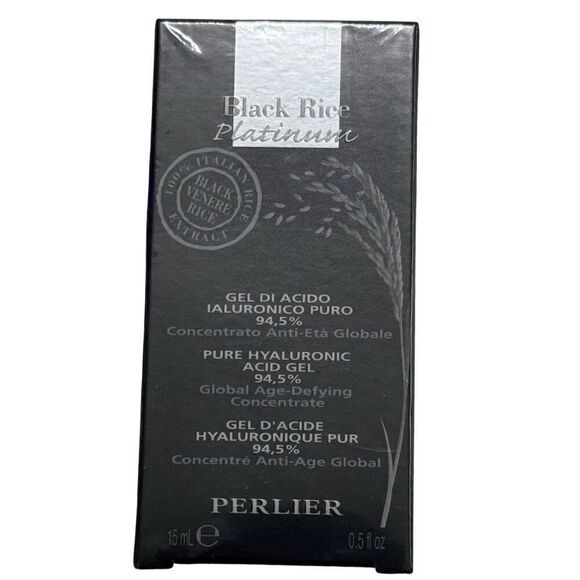 Perlier Black Rice Platinum Pure Hyaluronic Acid Gel Age Defying .5 oz NEW / NIB - Picture 1 of 9
